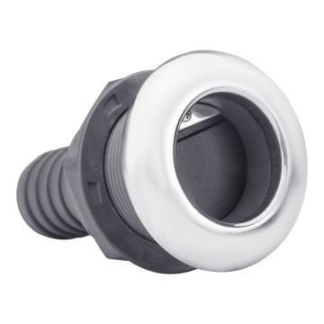 Stainless Steel/Nylon Straight Thru-Hull with Barb