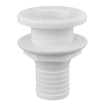 Attwood Plastic Thru-Hull Fitting - 1-1/2&quot; - White