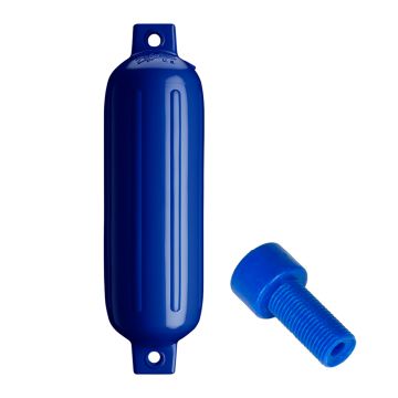 Polyform G-3 Twin Eye Fender 5.5&quot; x 19&quot; - Cobalt Blue w/Adapter