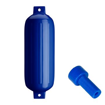 Polyform G-5 Twin Eye Fender 8.8&quot; x 26.8&quot; - Cobalt Blue w/Adapter