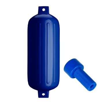Polyform G-6 Twin Eye Fender 11&quot; x 30&quot; - Cobalt Blue w/Adapter