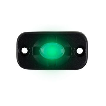 HEISE Auxiliary Accent Lighting Pod - 1.5&quot; x 3&quot; - Black/Green