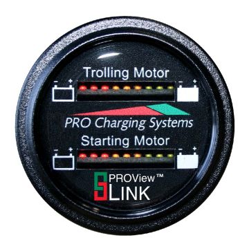 Dual Pro Battery Fuel Gauge - Marine Dual Read Battery Monitor - 12V/36V System - 15&#39; Battery Cable