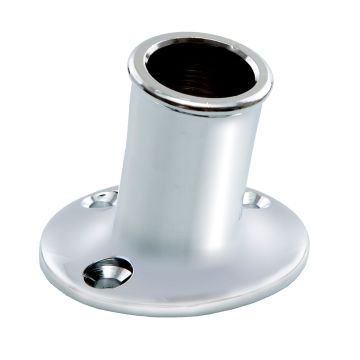 Whitecap Top-Mounted Flag Pole Socket CP/Brass - 3/4&quot; ID