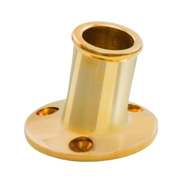Whitecap Top-Mounted Flag Pole Socket Polished Brass - 3/4&quot; ID