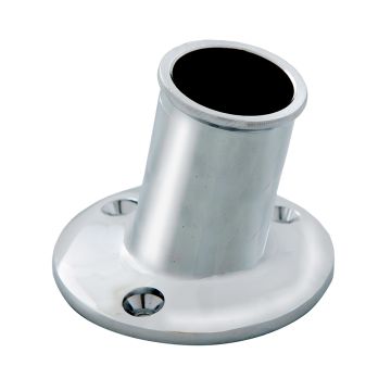 Whitecap Top-Mounted Flag Pole Socket CP/Brass - 1&quot; ID