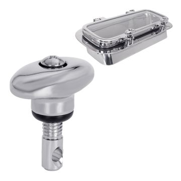 7128 - Stainless Man Ship Portlight Knob/Dog