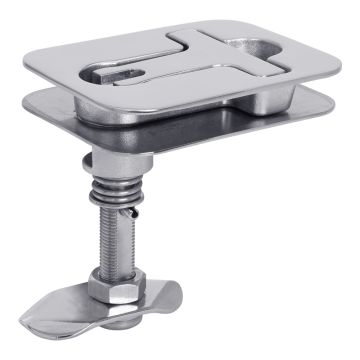 Stainless Steel Rectangular Flush Hatch Dog, T-Handle Compression Latch