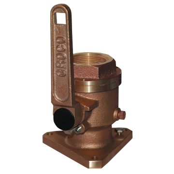 GROCO 1-1/2&quot; Bronze Flanged Full Flow Seacock