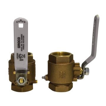 GROCO 2&quot; NPT Bronze In-Line Ball Valve