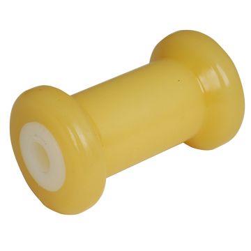 C.E. Smith Spool Roller 5&quot; - 5/8&quot; ID - Gold TPR w/Bushing White Solid
