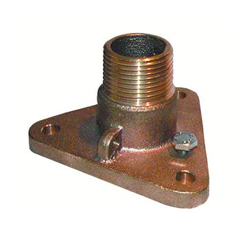 GROCO 1&quot; Bronze NPS to NPT Flange Adapter