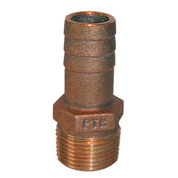 GROCO 1-1/4&quot; NPT x 1-1/4&quot; ID Bronze Pipe to Hose Straight Fitting