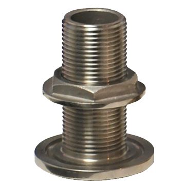GROCO 1-1/4&quot; NPS NPT Combo Stainless Steel Thru-Hull Fitting w/Nut