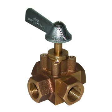 GROCO 1/2&quot; 4-Port Tank Selector Valve