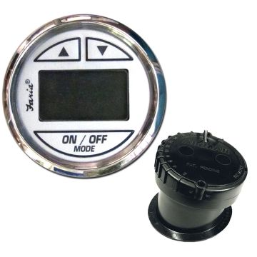 Faria Chesapeake White SS 2&quot; Depth Sounder w/In-Hull Transducer