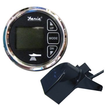 Faria Chesapeake Black 2&quot; Dual Depth &amp; Temp Sounder w/Transom Mount Transducer