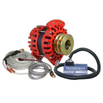 Balmar Alternator 3.15&quot; Dual Foot Saddle Dual V Pulley Regulator &amp; Temp Sensor - 170A Kit - 12V