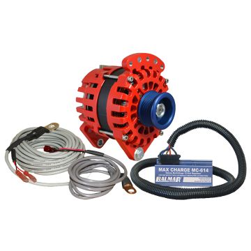 Balmar Alternator 3.15&quot; Dual Foot Saddle J10 Serpentine Pulley Regulator &amp; Temp Sensor - 170A Kit - 12V