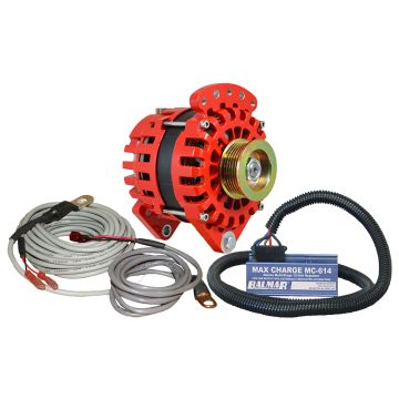 Balmar Alternator 3.15&quot; Dual Foot Saddle K6 Serpentine Pulley Regulator &amp; Temp Sensor - 170A Kit - 12V