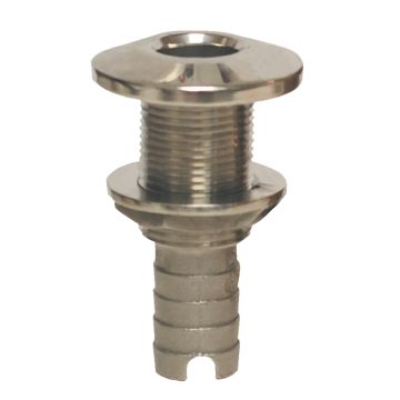 GROCO Stainless Steel Hose Barb Thru-Hull Fitting - 1-1/2&quot;