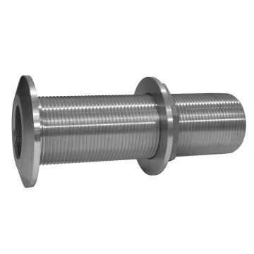 GROCO 1-1/4&quot; Stainless Steel Extra Long Thru-Hull Fitting w/Nut