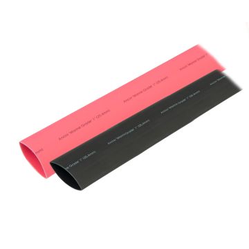 Ancor Heat Shrink Tubing 1&quot; x 3&quot; - Black &amp; Red Combo