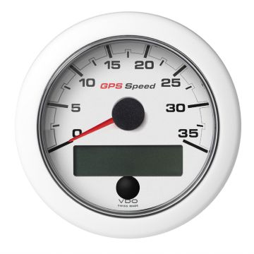 Veratron 3-3/8&quot; (85mm) OceanLink&reg; GPS Speedometer (0-35 KN/MPH/KMH) - White Dial &amp; Bezel