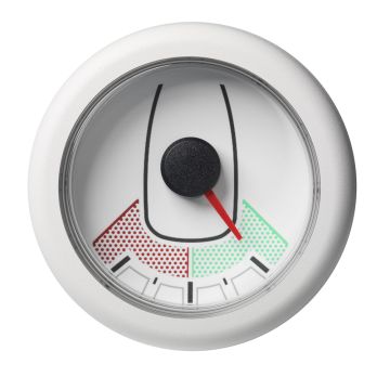 Veratron 52MM (2-1/16&quot;) OceanLink Rudder Angle Gauge - Left/Right - White Dial &amp; Bezel