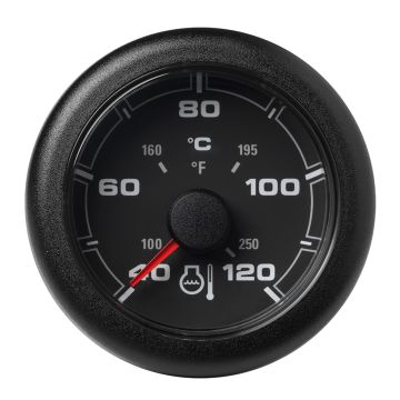 Veratron 52MM (2-1/16&quot;) OceanLink Temperature 120&deg;C/250&deg;F - Black Dial &amp; Bezel