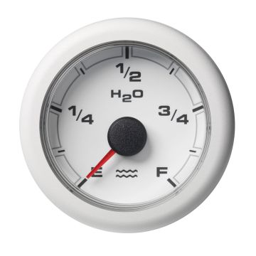 Veratron 52MM (2-1/16&quot;) OceanLink Fresh Water Empty Gauge - White Dial &amp; Bezel