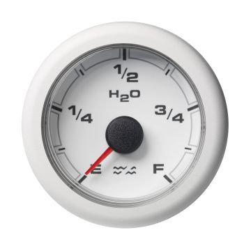 Veratron 52MM (2-1/16&quot;) OceanLink Waste Water Gauge - White Dial &amp; Bezel