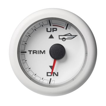 Veratron 52MM (2-1/16&quot;) OceanLink Engine Trim - Up/Down - White Dial &amp; Bezel