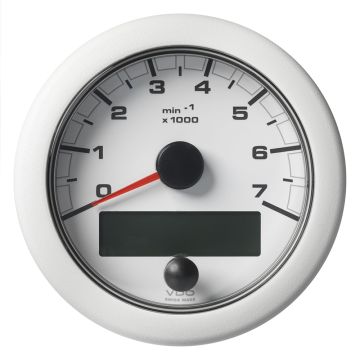 Veratron 3-3/8&quot; (85MM) OceanLink&reg; NMEA 2000&reg; Tachometer - 7000 RPM - White Dial &amp; Bezel