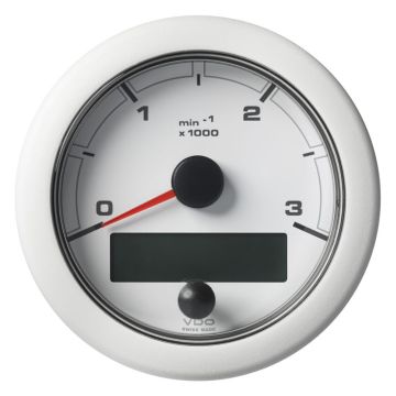 Veratron 3-3/8&quot; (85MM) OceanLink&reg; NMEA 2000&reg; Tachometer - 3000 RPM - White Dial &amp; Bezel