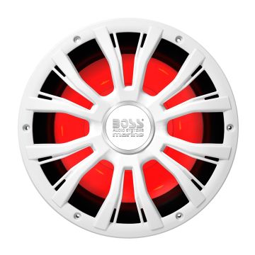 Boss Audio 10&quot; MRG10W Subwoofer w/RGB Lighting - White - 800W