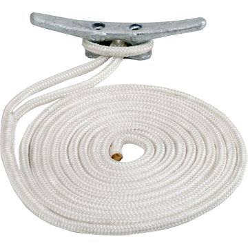 Sea-Dog Double Braided Nylon Dock Line - 5/8&quot; x 25&#39; - White