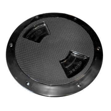 Sea-Dog Textured Quarter Turn Deck Plate - Black - 8&quot;