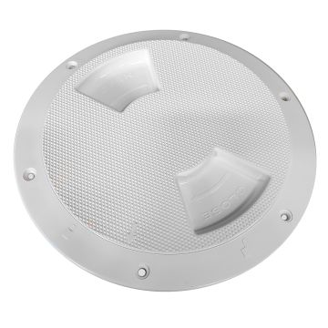 Sea-Dog Quarter-Turn Textured Deck Plate w/Internal Collar - White - 8&quot;