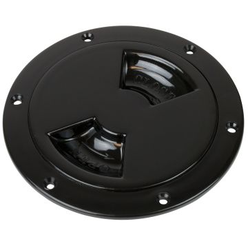 Sea-Dog Quarter-Turn Smooth Deck Plate w/Internal Collar - Black - 8&quot;