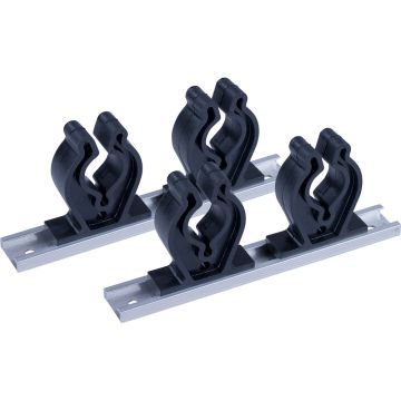 Sea-Dog Track Rod Holder - 7&quot; Tracks - 4 Rod Clips