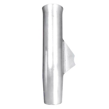 Tigress Weld On Aluminum Flared Rod Holder w/Blade Mill Finished 10&quot;