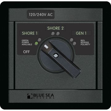 Bue Sea 120/240v AC Rotary 65A Off + 3 Sources
