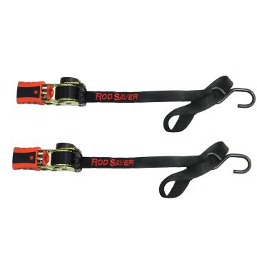 Rod Saver Mini Retractable Tie Down w/Soft Hook - 50&quot; - Pair