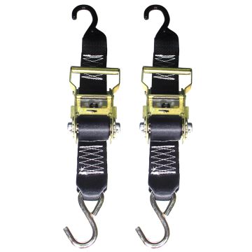 Rod Saver Heavy-Duty Ratchet Trailer Tie-Down - 2&quot; x 5&#39; - Pair