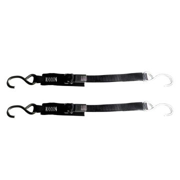 Rod Saver Stainless Steel Quick Release Transom Tie-Down - 1&quot; x 2&#39; - Pair