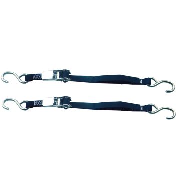Rod Saver Stainless Steel Ratchet Tie-Down - 1&quot; x 4&#39; - Pair