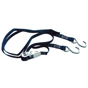 Rod Saver Stainless Steel Ratchet Gunwale Tie-Down - 1&quot; x 10&#39;