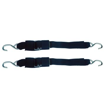 Rod Saver Stainless Steel Quick Release Transom Tie-Down - 2&quot; x 3&#39; - Pair