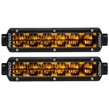 RIGID Industries 6&quot; SR-Series SAE Compliant Fog Light - Black w/Yellow Light